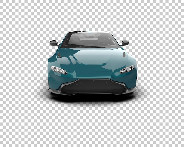 Auto deportivo aislado en el fondo Ilustración de renderización 3D