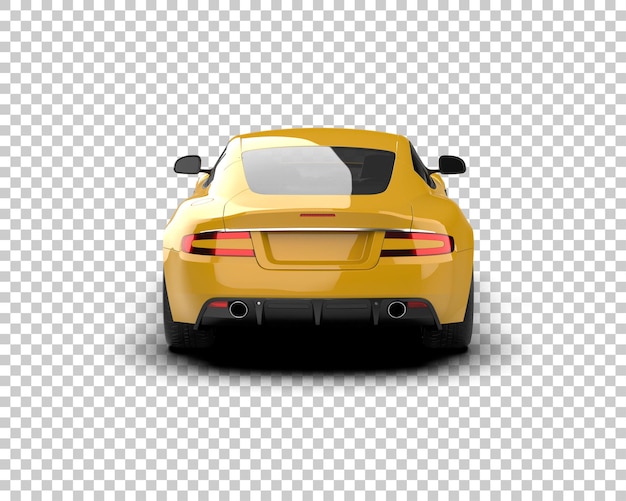 Auto deportivo aislado en el fondo Ilustración de renderización 3D