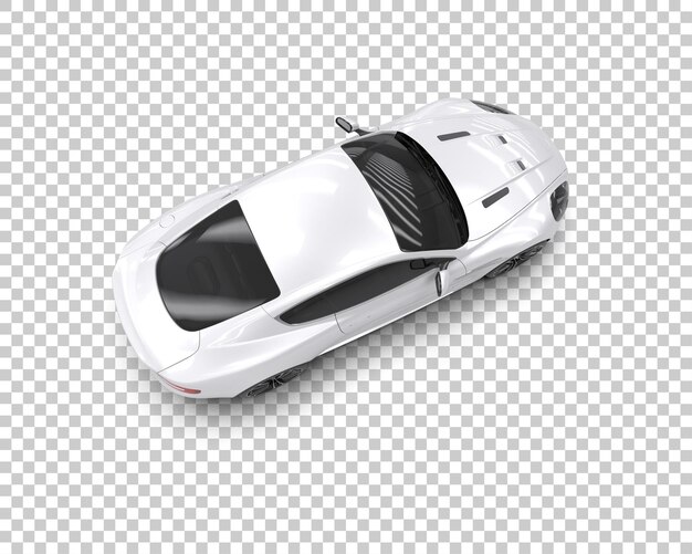 Auto deportivo aislado en el fondo Ilustración de renderización 3D