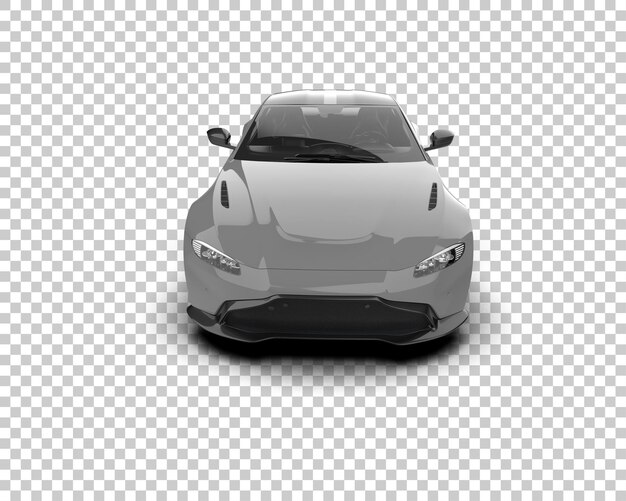 Auto deportivo aislado en el fondo Ilustración de renderización 3D