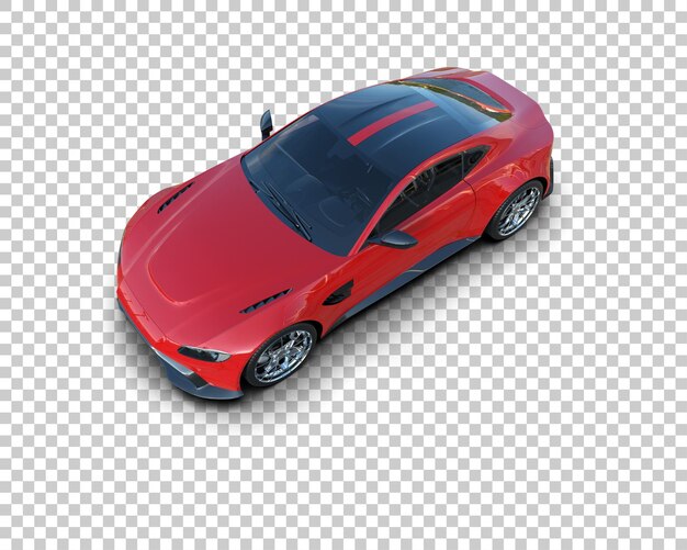 Auto deportivo aislado en el fondo Ilustración de renderización 3D