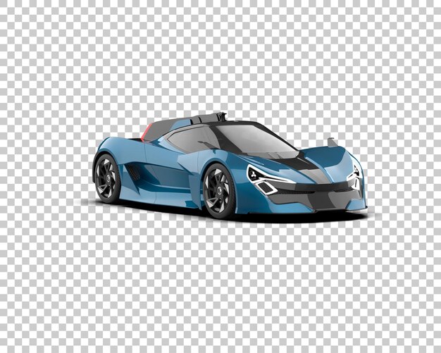 Auto deportivo aislado en el fondo Ilustración de renderización 3D