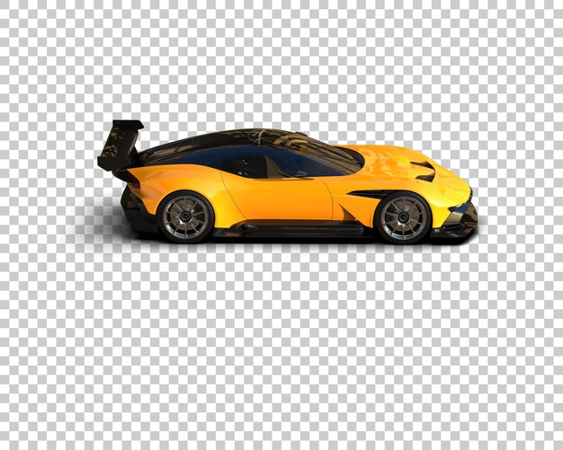Auto deportivo aislado en el fondo Ilustración de renderización 3D