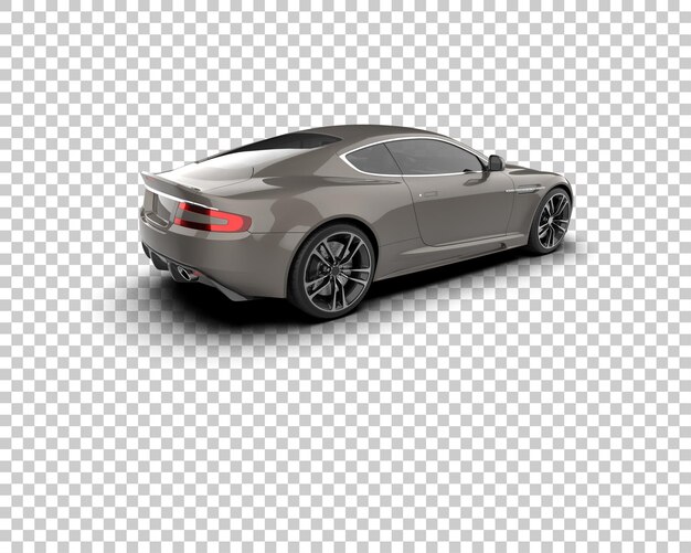 Auto deportivo aislado en el fondo Ilustración de renderización 3D