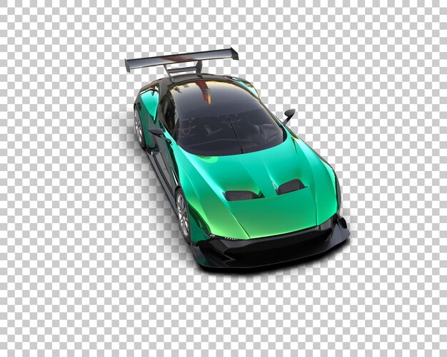 Auto deportivo aislado en el fondo Ilustración de renderización 3D