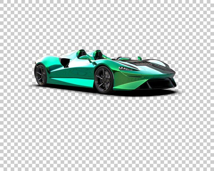 PSD auto deportivo aislado en el fondo ilustración de renderización 3d