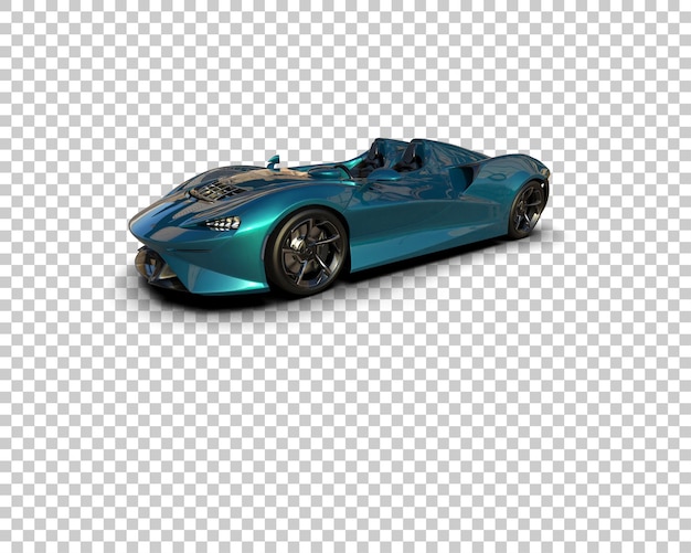 Auto deportivo aislado en el fondo Ilustración de renderización 3D