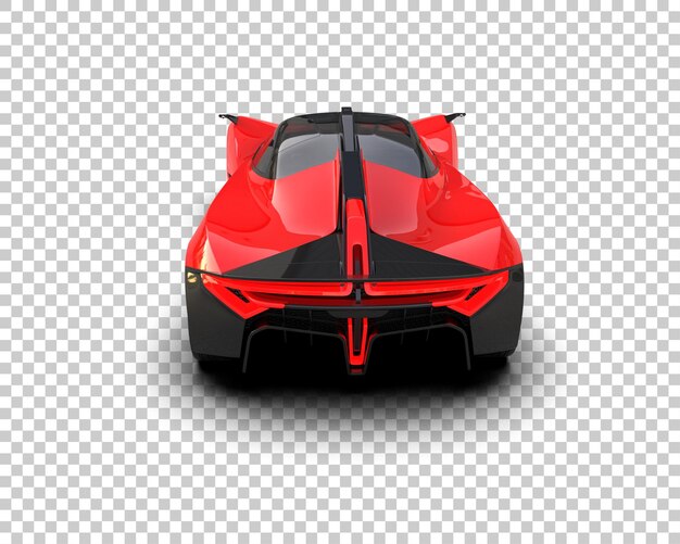 Auto deportivo aislado en el fondo Ilustración de renderización 3D