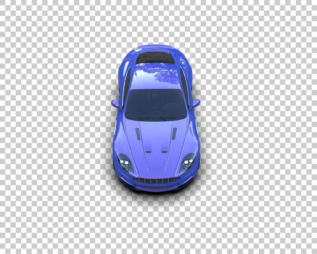 Auto deportivo aislado en el fondo Ilustración de renderización 3D