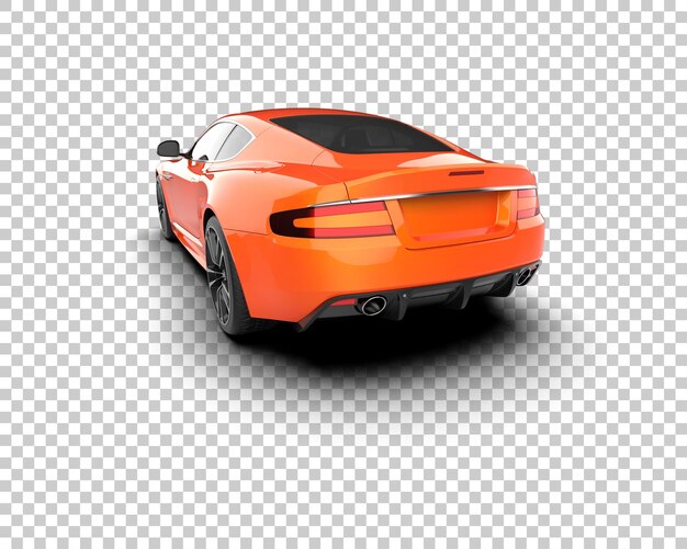 Auto deportivo aislado en el fondo Ilustración de renderización 3D