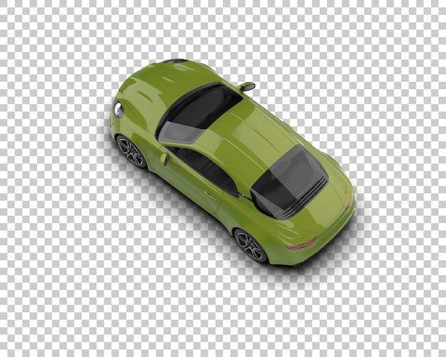 Auto deportivo aislado en el fondo Ilustración de renderización 3D