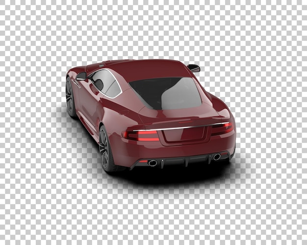 Auto deportivo aislado en el fondo Ilustración de renderización 3D