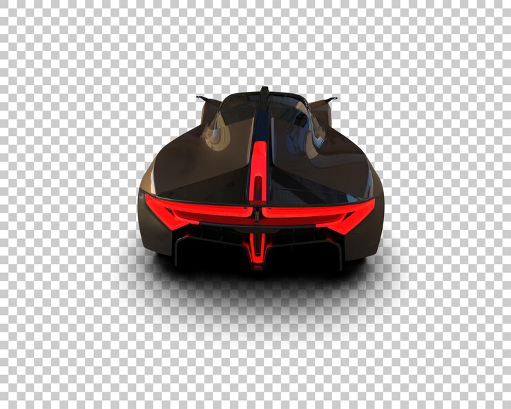 PSD auto deportivo aislado en el fondo ilustración de renderización 3d