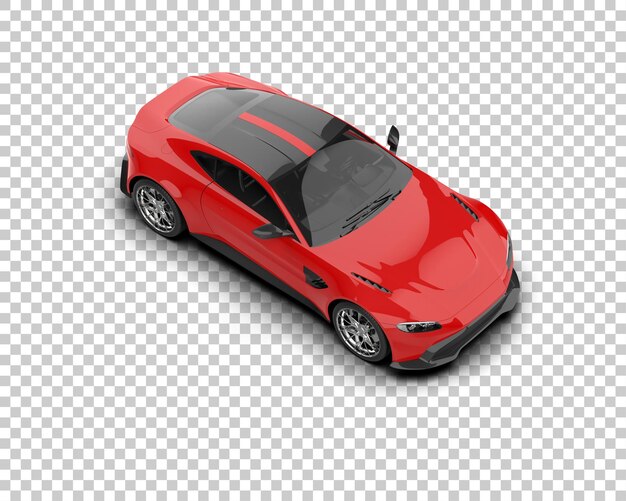 Auto deportivo aislado en el fondo Ilustración de renderización 3D