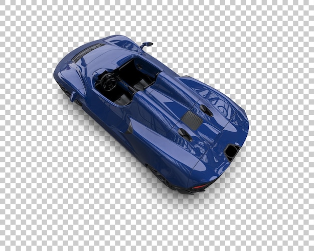 Auto deportivo aislado en el fondo Ilustración de renderización 3D