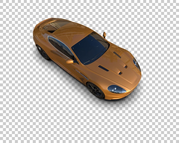 Auto deportivo aislado en el fondo Ilustración de renderización 3D