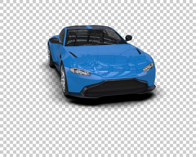 Auto deportivo aislado en el fondo Ilustración de renderización 3D