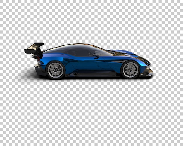 Auto deportivo aislado en el fondo Ilustración de renderización 3D