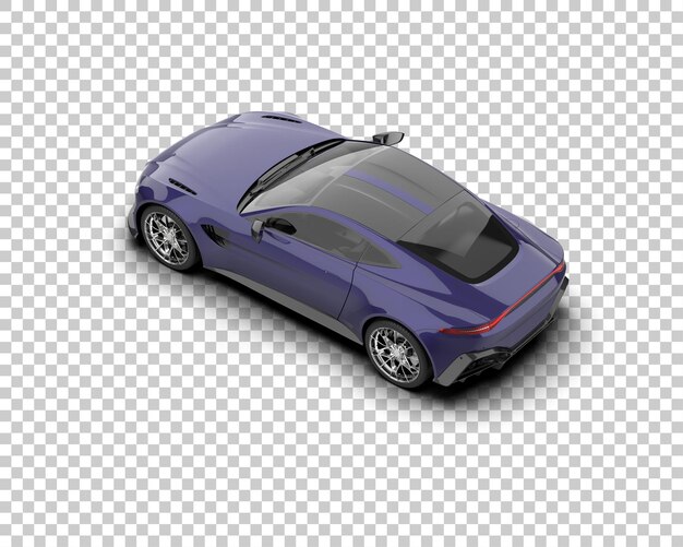 Auto deportivo aislado en el fondo Ilustración de renderización 3D