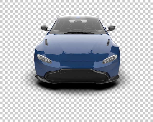 Auto deportivo aislado en el fondo Ilustración de renderización 3D