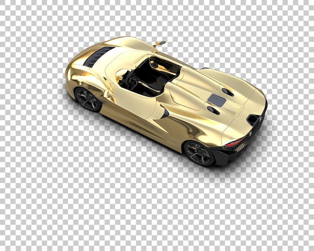 Auto deportivo aislado en el fondo Ilustración de renderización 3D