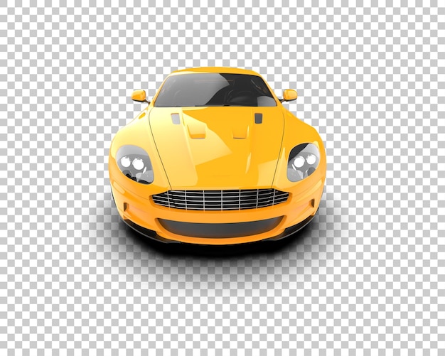 Auto deportivo aislado en el fondo Ilustración de renderización 3D