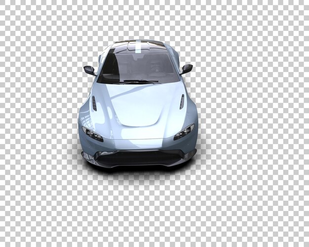 Auto deportivo aislado en el fondo Ilustración de renderización 3D