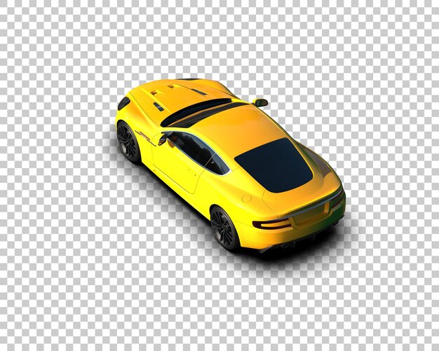 Auto deportivo aislado en el fondo Ilustración de renderización 3D