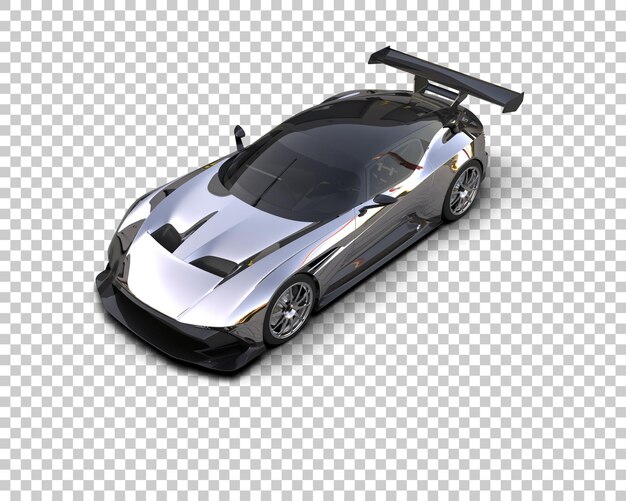 Auto deportivo aislado en el fondo Ilustración de renderización 3D