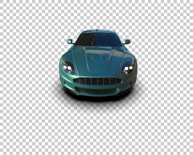 Auto deportivo aislado en el fondo Ilustración de renderización 3D