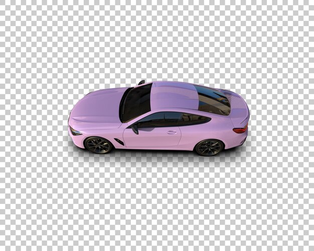 Auto deportivo aislado en el fondo Ilustración de renderización 3D