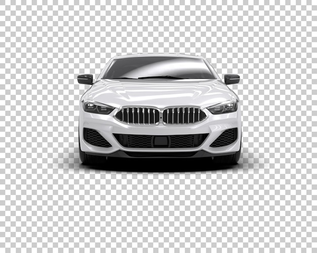 Auto deportivo aislado en el fondo Ilustración de renderización 3D