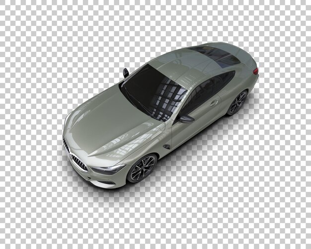 Auto deportivo aislado en el fondo Ilustración de renderización 3D