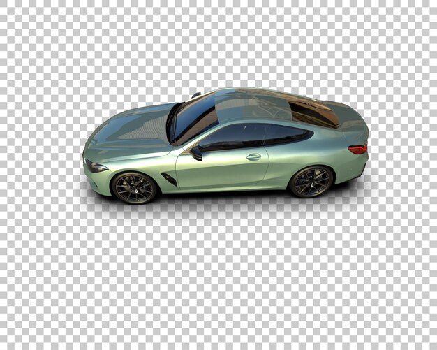 Auto deportivo aislado en el fondo Ilustración de renderización 3D