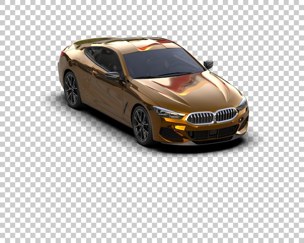 Auto deportivo aislado en el fondo Ilustración de renderización 3D