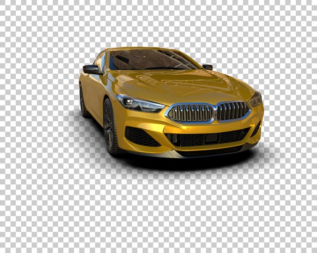 Auto deportivo aislado en el fondo Ilustración de renderización 3D