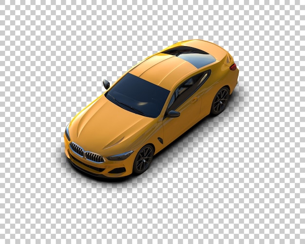 Auto deportivo aislado en el fondo Ilustración de renderización 3D