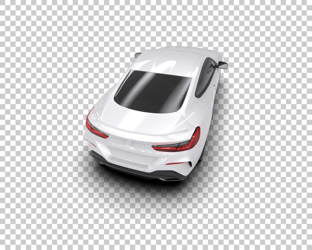 Auto deportivo aislado en el fondo Ilustración de renderización 3D