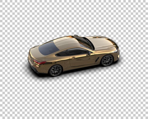 Auto deportivo aislado en el fondo Ilustración de renderización 3D