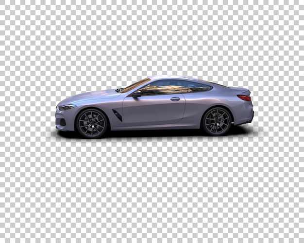 Auto deportivo aislado en el fondo Ilustración de renderización 3D