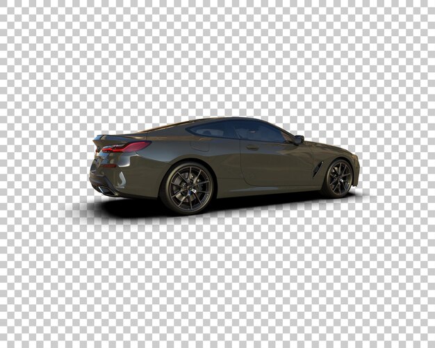 Auto deportivo aislado en el fondo Ilustración de renderización 3D