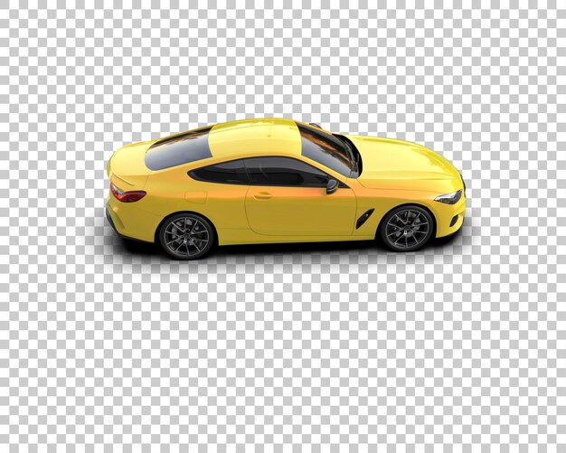 Auto deportivo aislado en el fondo Ilustración de renderización 3D