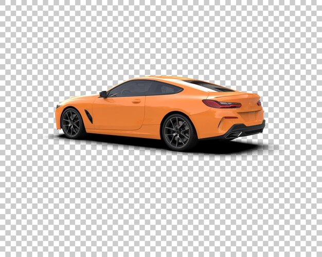 Auto deportivo aislado en el fondo Ilustración de renderización 3D