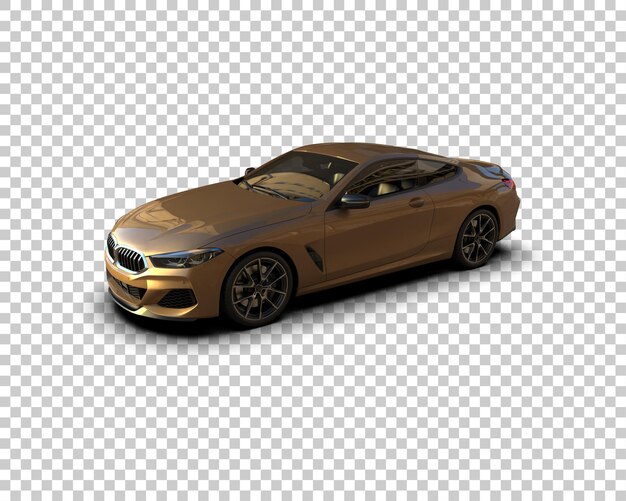 Auto deportivo aislado en el fondo Ilustración de renderización 3D