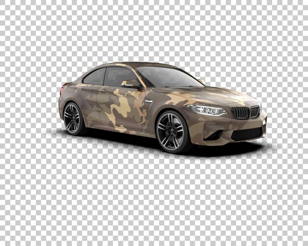 Auto deportivo aislado en el fondo Ilustración de renderización 3D