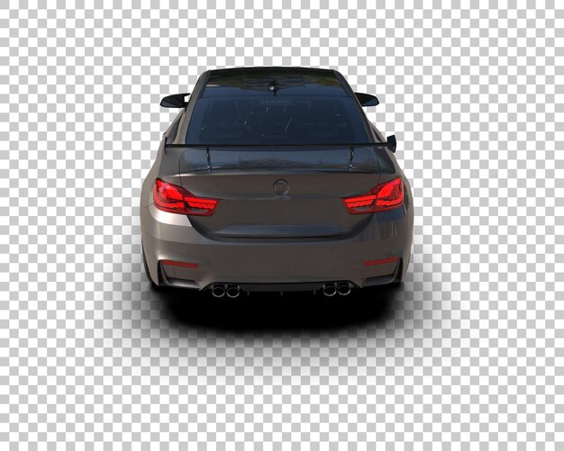 Auto deportivo aislado en el fondo Ilustración de renderización 3D
