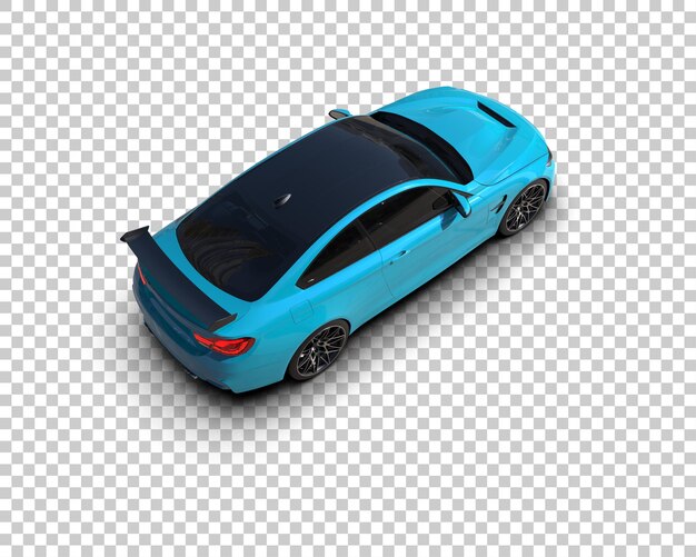 Auto deportivo aislado en el fondo Ilustración de renderización 3D