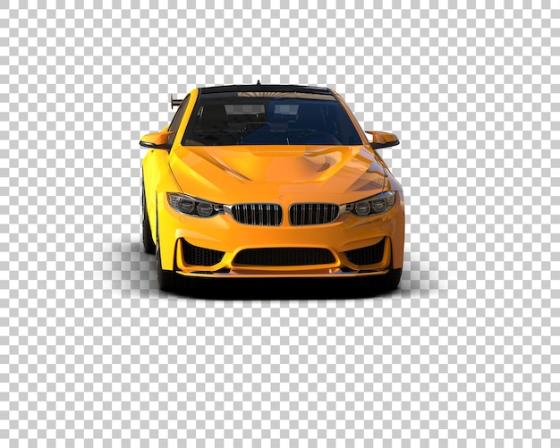 Auto deportivo aislado en el fondo Ilustración de renderización 3D