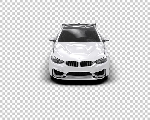 Auto deportivo aislado en el fondo Ilustración de renderización 3D
