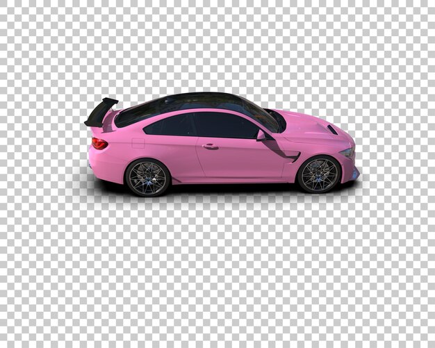 Auto deportivo aislado en el fondo Ilustración de renderización 3D